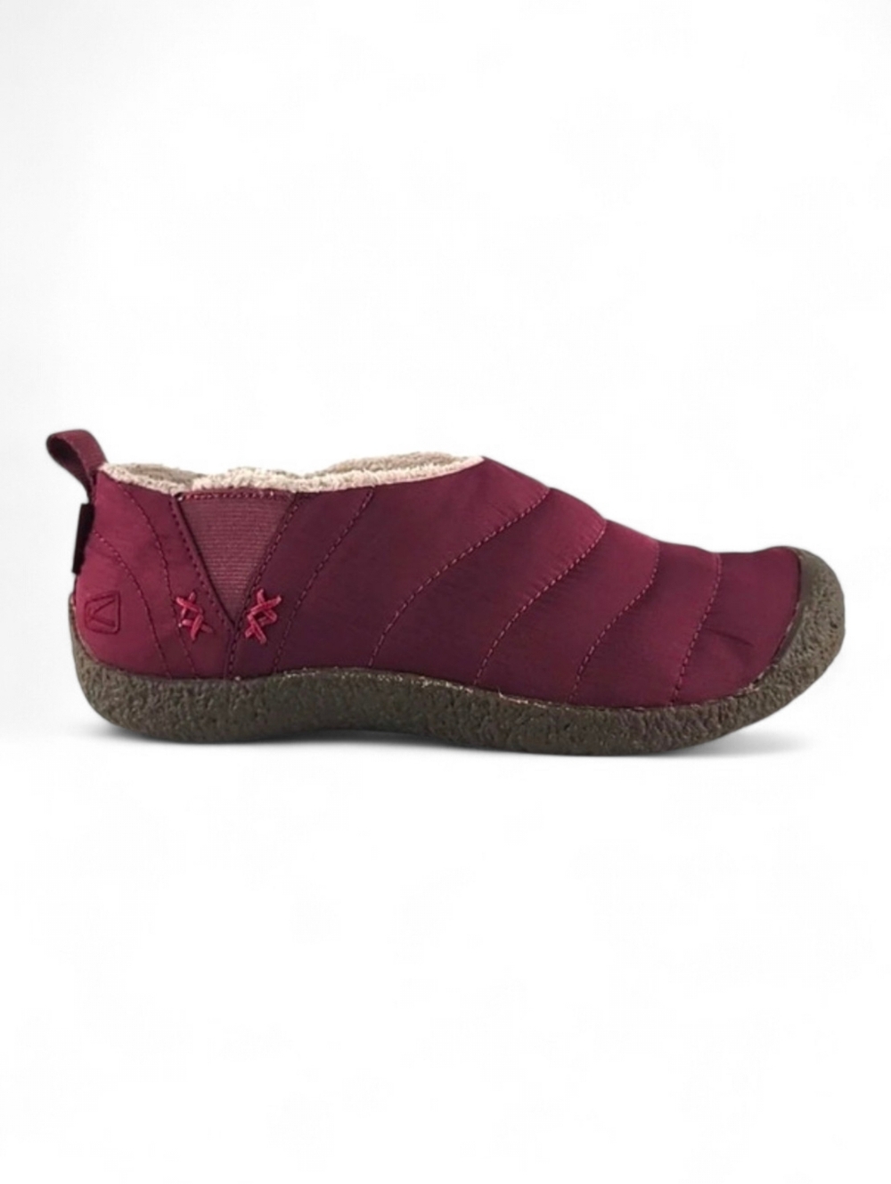KEEN Women's Howser II Quilted Fleece Lined Slip On Insulated Shoes Maroon 7